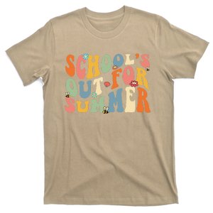 Retro Groovy School's Out For Summer Graduation Teacher T-Shirt