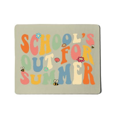 Retro Groovy School's Out For Summer Graduation Teacher Mousepad