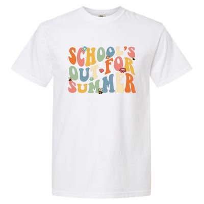 Retro Groovy School's Out For Summer Graduation Teacher Garment-Dyed Heavyweight T-Shirt