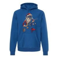 Rock Guitar Santa Claus Playing Guitar Funny Christmas Gift Premium Hoodie