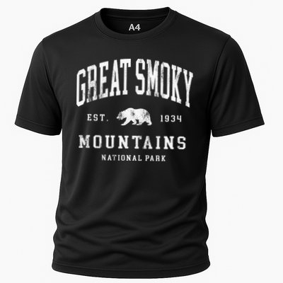 Retro Great Smoky Mountains National Park Hiking Performance Shirt
