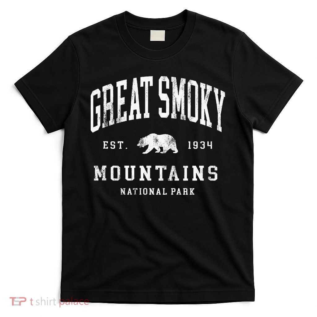Retro Great Smoky Mountains National Park Hiking T-Shirt