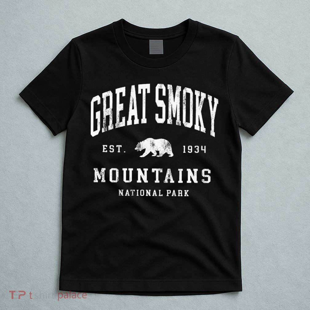 Retro Great Smoky Mountains National Park Hiking T-Shirt