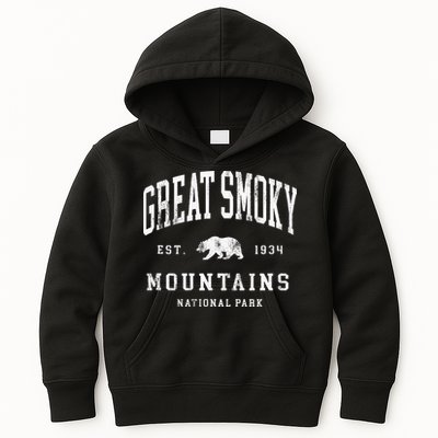 Retro Great Smoky Mountains National Park Hiking Kids Hoodie