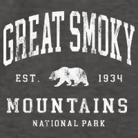 Retro Great Smoky Mountains National Park Hiking Vector Backpack