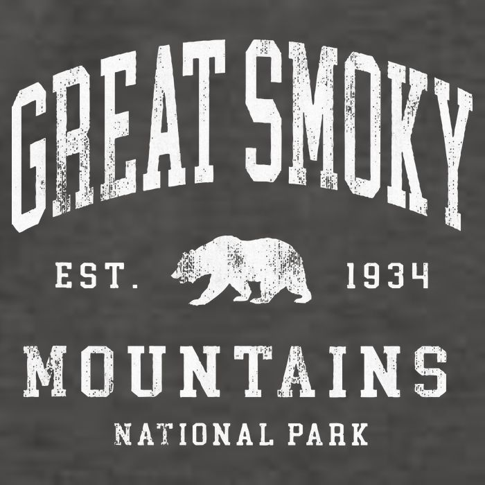 Retro Great Smoky Mountains National Park Hiking Vector Backpack