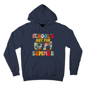 Retro Groovy SchoolS Out For Summer Graduation Teacher Hoodie