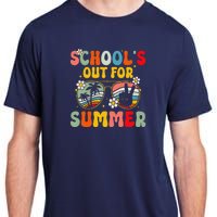 Retro Groovy SchoolS Out For Summer Graduation Teacher Adult ChromaSoft Performance T-Shirt