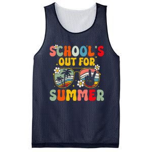 Retro Groovy SchoolS Out For Summer Graduation Teacher Mesh Reversible Basketball Jersey Tank