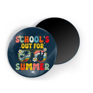 Retro Groovy SchoolS Out For Summer Graduation Teacher Magnet