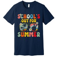 Retro Groovy SchoolS Out For Summer Graduation Teacher Premium T-Shirt