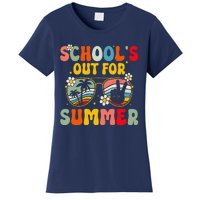 Retro Groovy SchoolS Out For Summer Graduation Teacher Women's T-Shirt