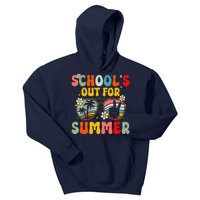 Retro Groovy SchoolS Out For Summer Graduation Teacher Kids Hoodie