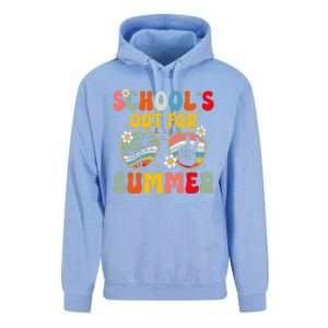 Retro Groovy SchoolS Out For Summer Graduation Teacher Unisex Surf Hoodie