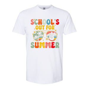 Retro Groovy SchoolS Out For Summer Graduation Teacher Softstyle CVC T-Shirt