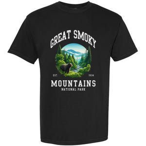 Retro Great Smoky Mountains National Park Women Hiking Garment-Dyed Heavyweight T-Shirt