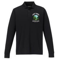 Retro Great Smoky Mountains National Park Women Hiking Performance Long Sleeve Polo