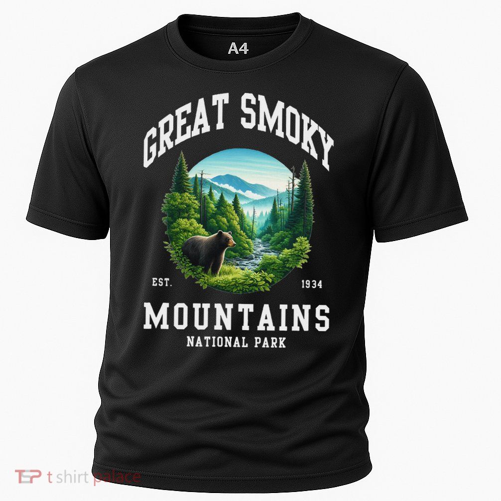 Retro Great Smoky Mountains National Park Women Hiking Performance Shirt