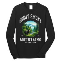 Retro Great Smoky Mountains National Park Women Hiking Long Sleeve Shirt