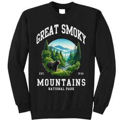 Retro Great Smoky Mountains National Park Women Hiking Sweatshirt