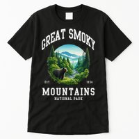 Retro Great Smoky Mountains National Park Women Hiking Tall T-Shirt