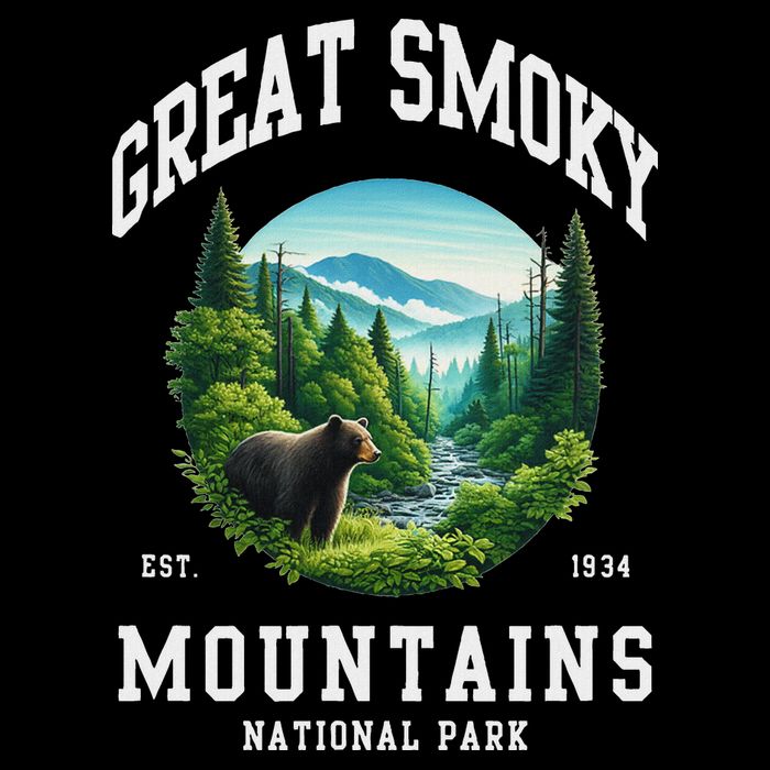 Retro Great Smoky Mountains National Park Women Hiking Drawstring Bag