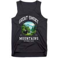 Retro Great Smoky Mountains National Park Women Hiking Tank Top