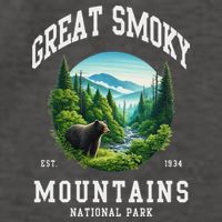 Retro Great Smoky Mountains National Park Women Hiking Vector Backpack