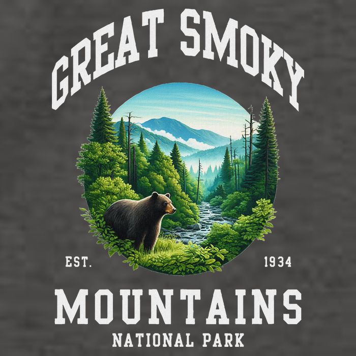 Retro Great Smoky Mountains National Park Women Hiking Vector Backpack