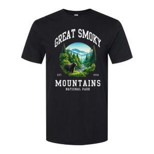 Retro Great Smoky Mountains National Park Women Hiking Softstyle CVC T-Shirt