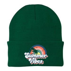 Retro Groovy Summer Vibes Summer Vacation Knit Cap Winter Beanie