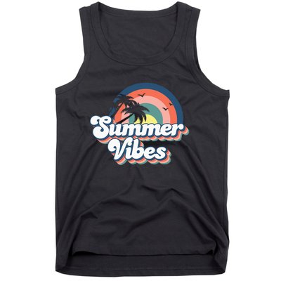 Retro Groovy Summer Vibes Summer Vacation Tank Top