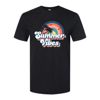 Retro Groovy Summer Vibes Summer Vacation Softstyle® CVC T-Shirt