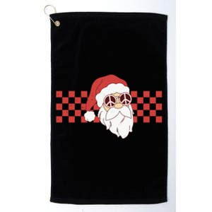 Retro Groovy Santa Claus Christmas Platinum Collection Golf Towel