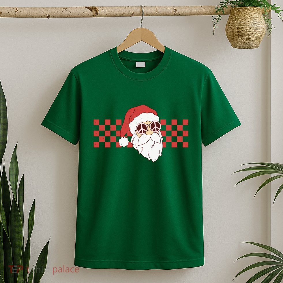 Retro Groovy Santa Claus Christmas T-Shirt