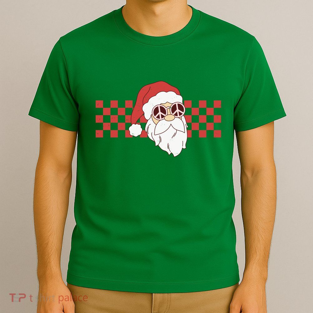 Retro Groovy Santa Claus Christmas T-Shirt