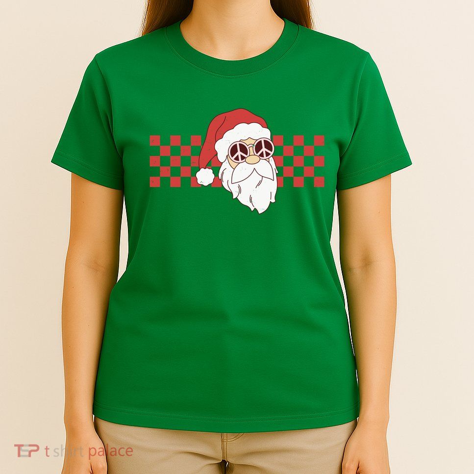 Retro Groovy Santa Claus Christmas T-Shirt