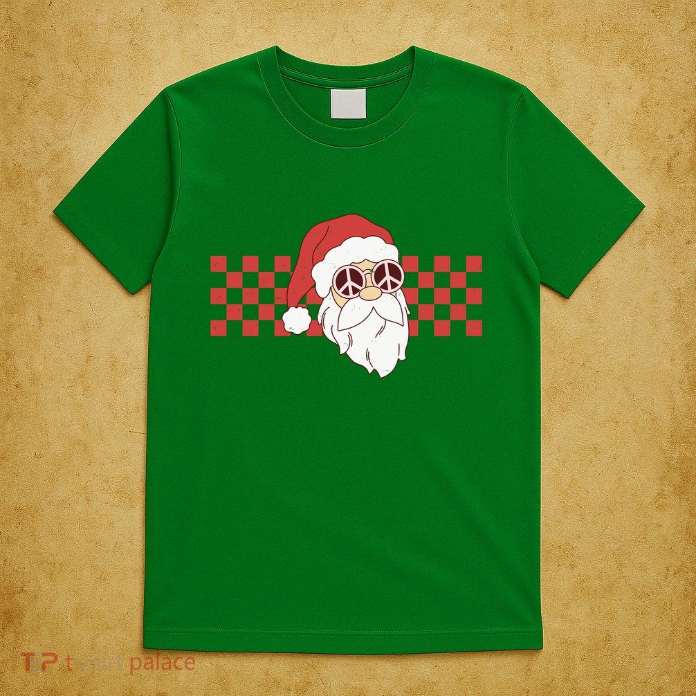 Retro Groovy Santa Claus Christmas T-Shirt