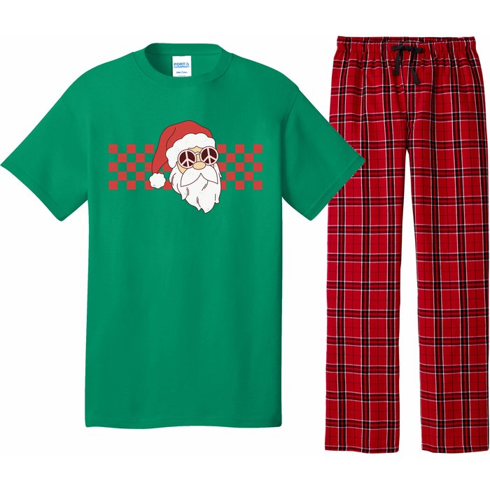 Retro Groovy Santa Claus Christmas Pajama Set