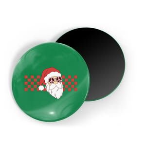 Retro Groovy Santa Claus Christmas Magnet