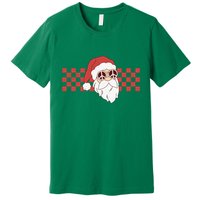 Retro Groovy Santa Claus Christmas Premium T-Shirt