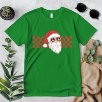 Retro Groovy Santa Claus Christmas Premium T-Shirt