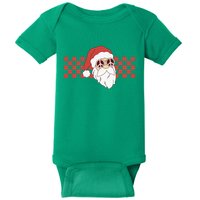 Retro Groovy Santa Claus Christmas Baby Bodysuit