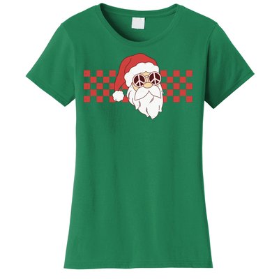 Retro Groovy Santa Claus Christmas Women's T-Shirt