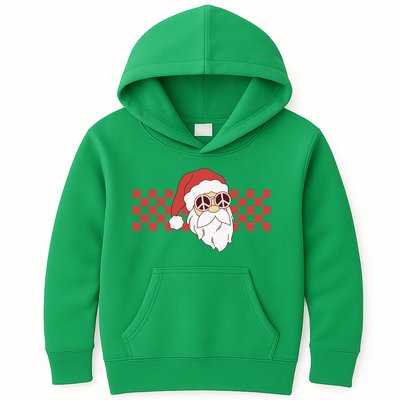 Retro Groovy Santa Claus Christmas Kids Hoodie