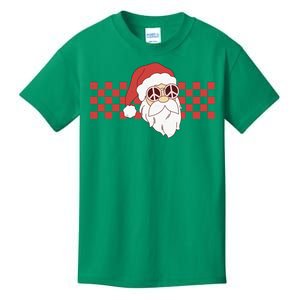 Retro Groovy Santa Claus Christmas Kids T-Shirt