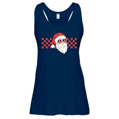 Retro Groovy Santa Claus Christmas Ladies Essential Flowy Tank