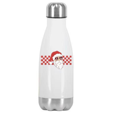 Retro Groovy Santa Claus Christmas Stainless Steel Insulated Water Bottle