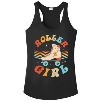 Roller Girl Skater Skating Retro Vintage 70s 80s Skates Ladies PosiCharge Competitor Racerback Tank