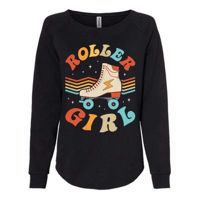 Roller Girl Skater Skating Retro Vintage 70s 80s Skates Womens California Wash Sweatshirt